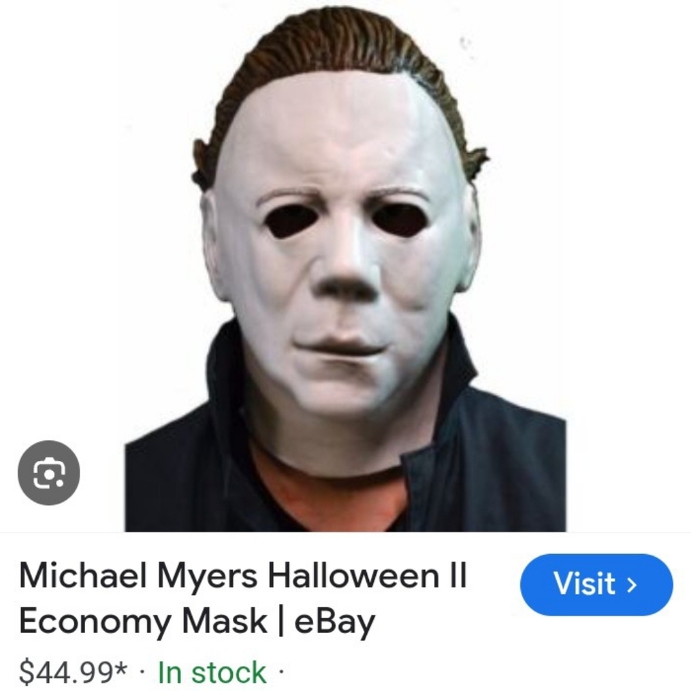 Michael Myers Halloween II All Rubber Mask NWOT Never Used.